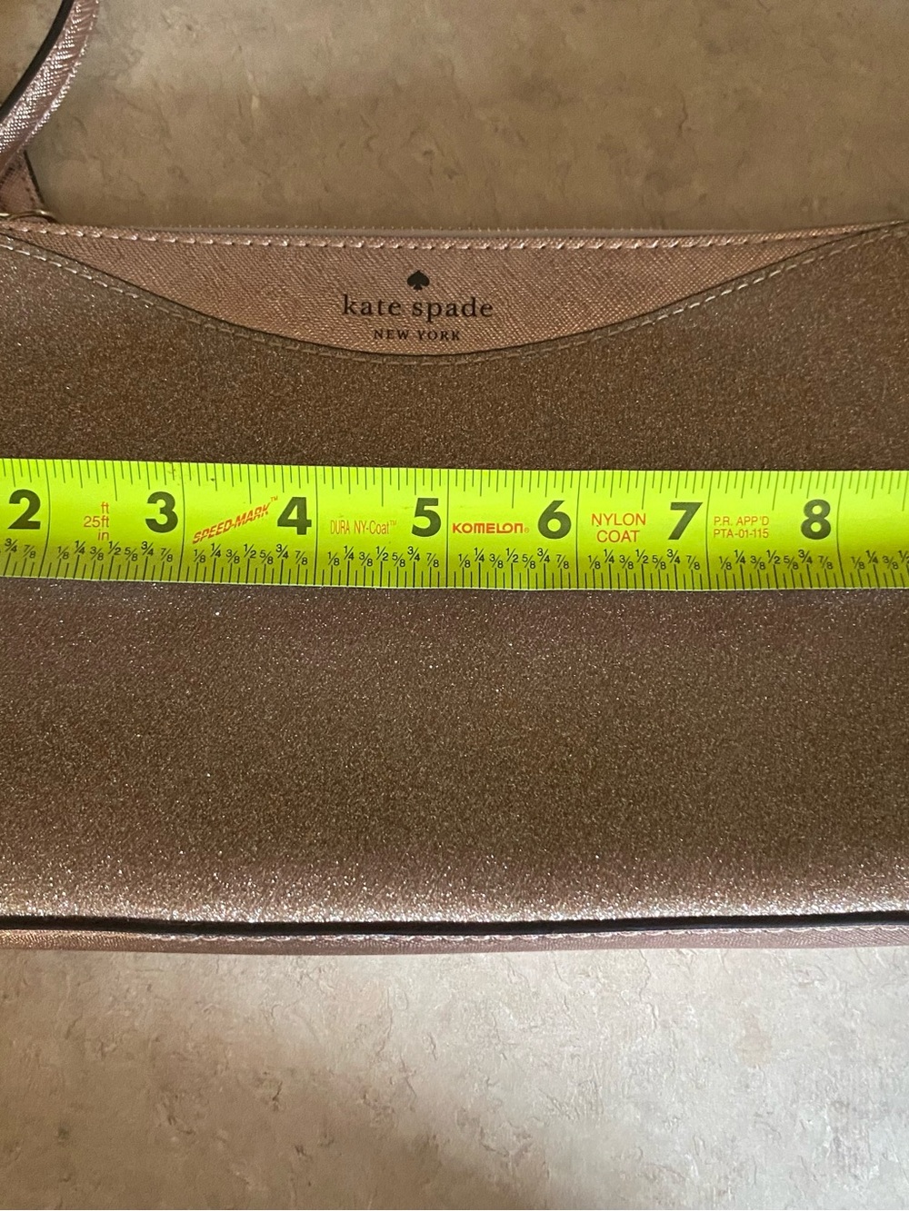 NWOT Kate Spade New York Shimmy Glitter Crossbody Bag Rose Gold/Pink Purse - Picture 9 of 13